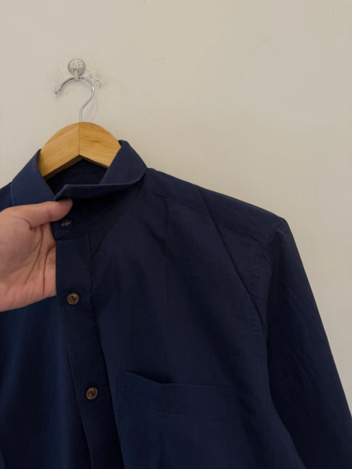 Navy blue cotton shirt